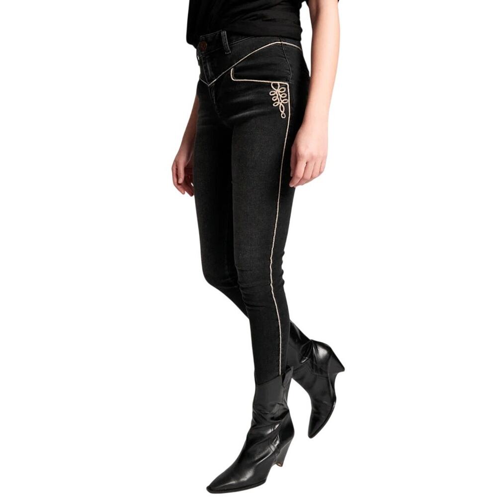 One Teaspoon Preachers Jeans High Waist Western Cowboy Embroidered Party Fall 26